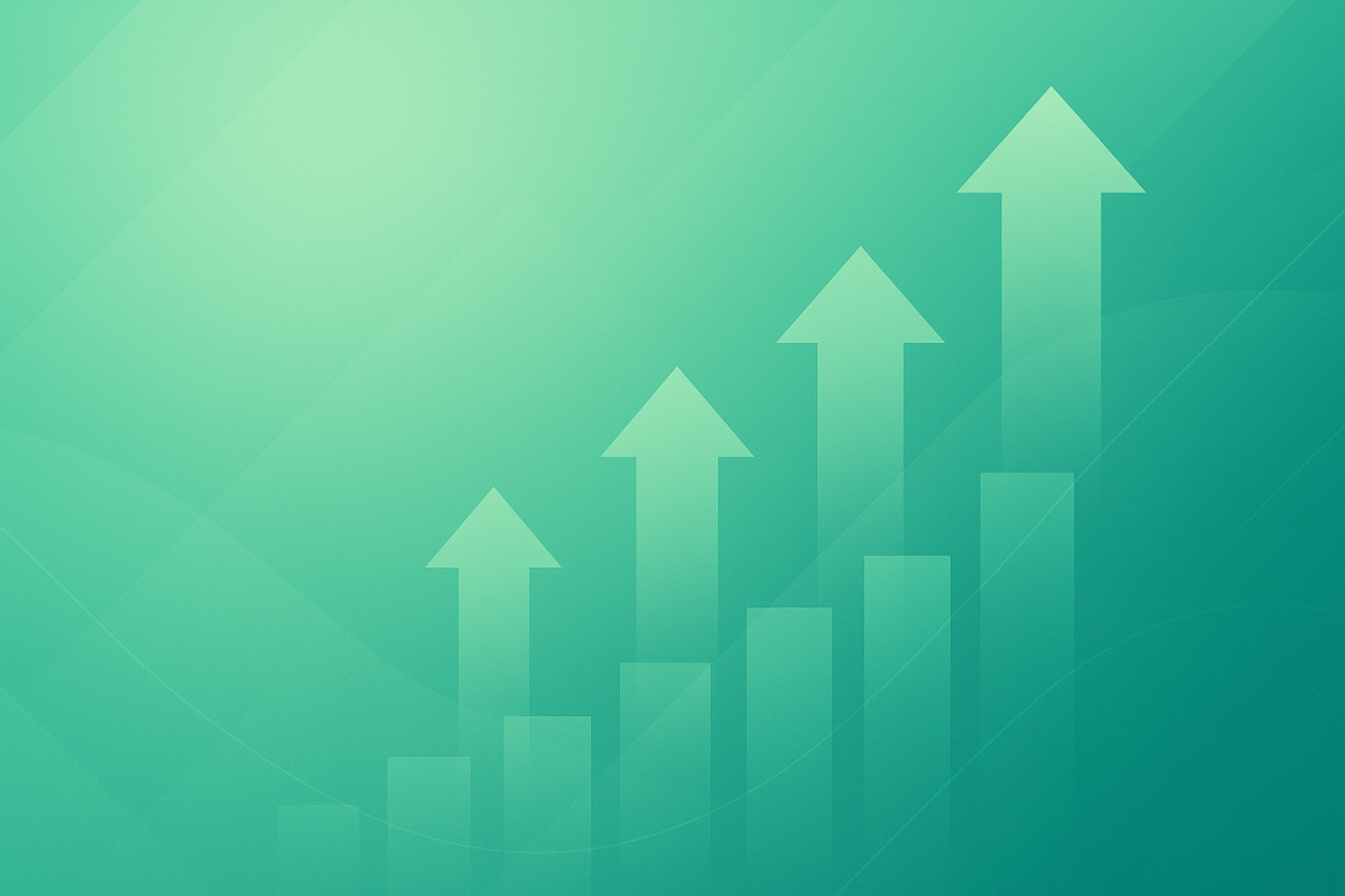 Abstrakt finansiell tillväxtmönster med emerald gröna och teal färger - ekonomisk framgång och investeringar